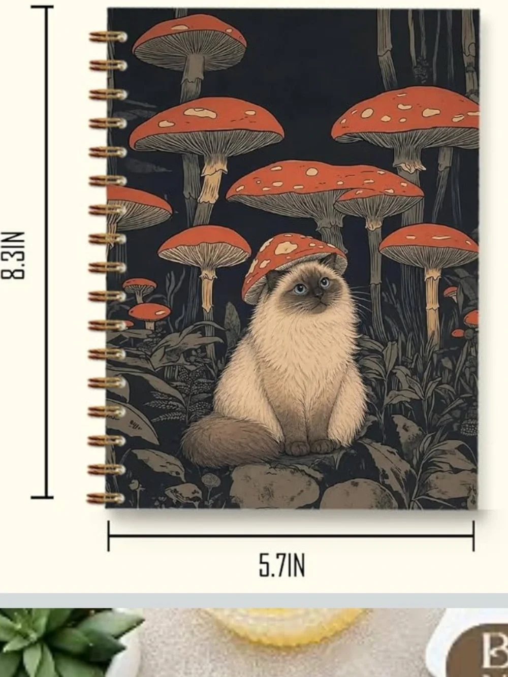 Ragdoll Cat with Amanita Mushroom Journal🍄